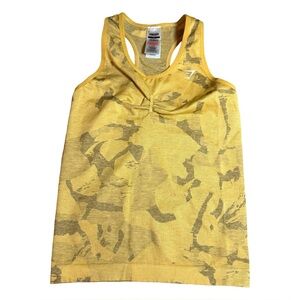 Gymshark Camo Jacquard Racerback Tank – Rare Mustard S